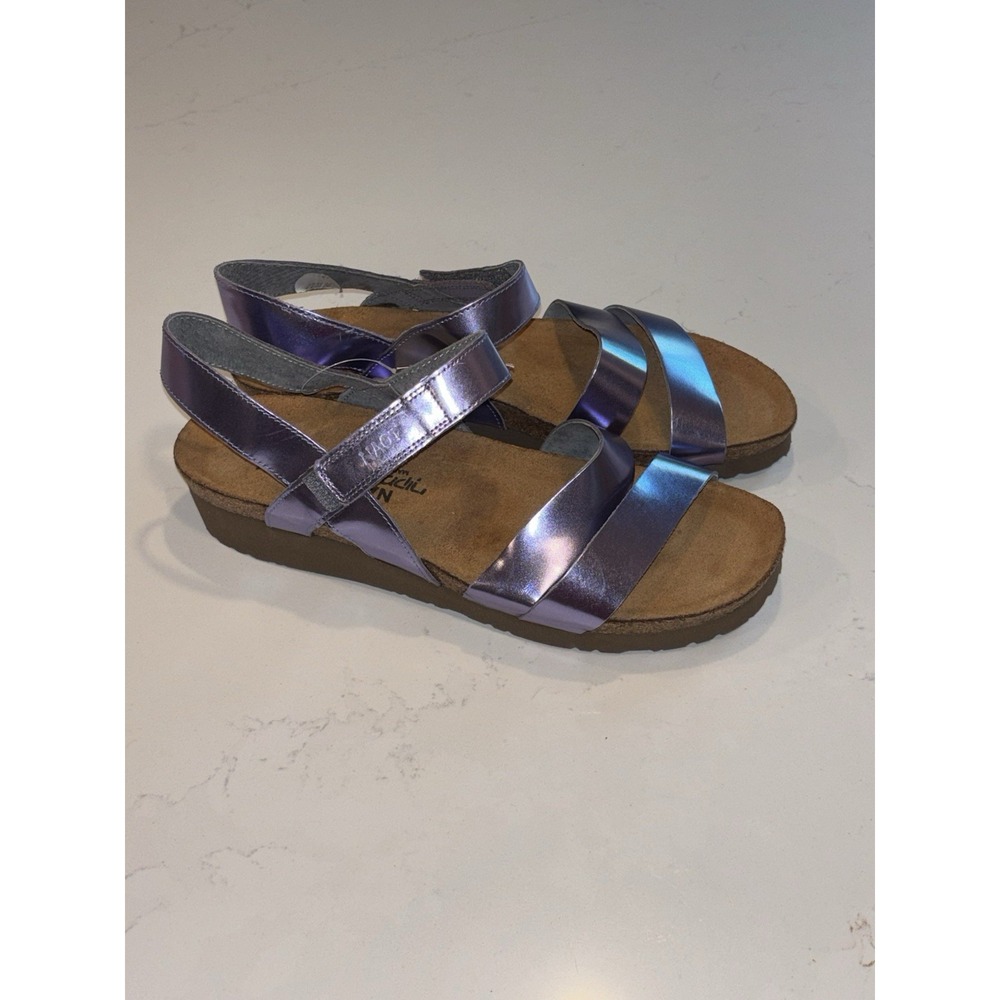 NWOB NOAT Kayla Sandal Purple Metallic Size 41 US 10